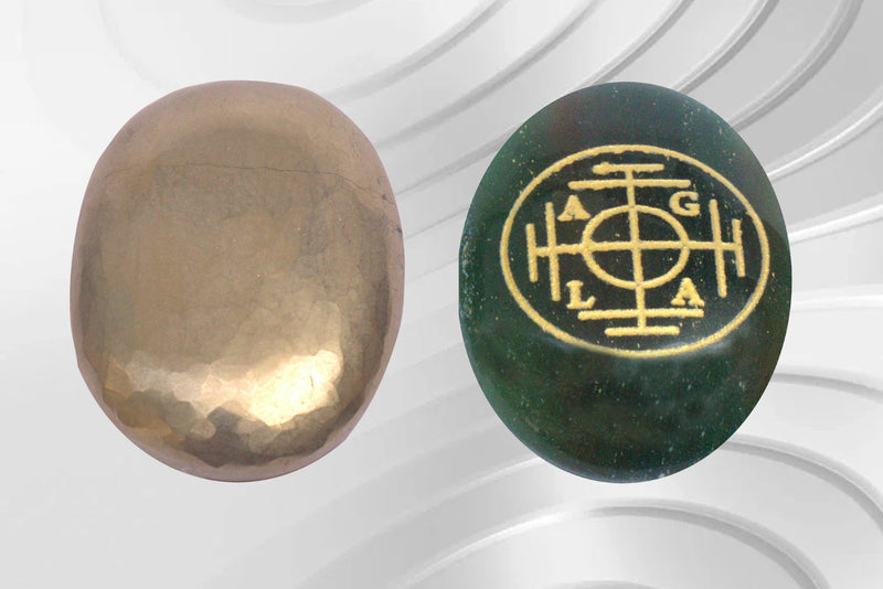 Pyrite & Green Aventurine with Money Code. - BrahmatellsStore