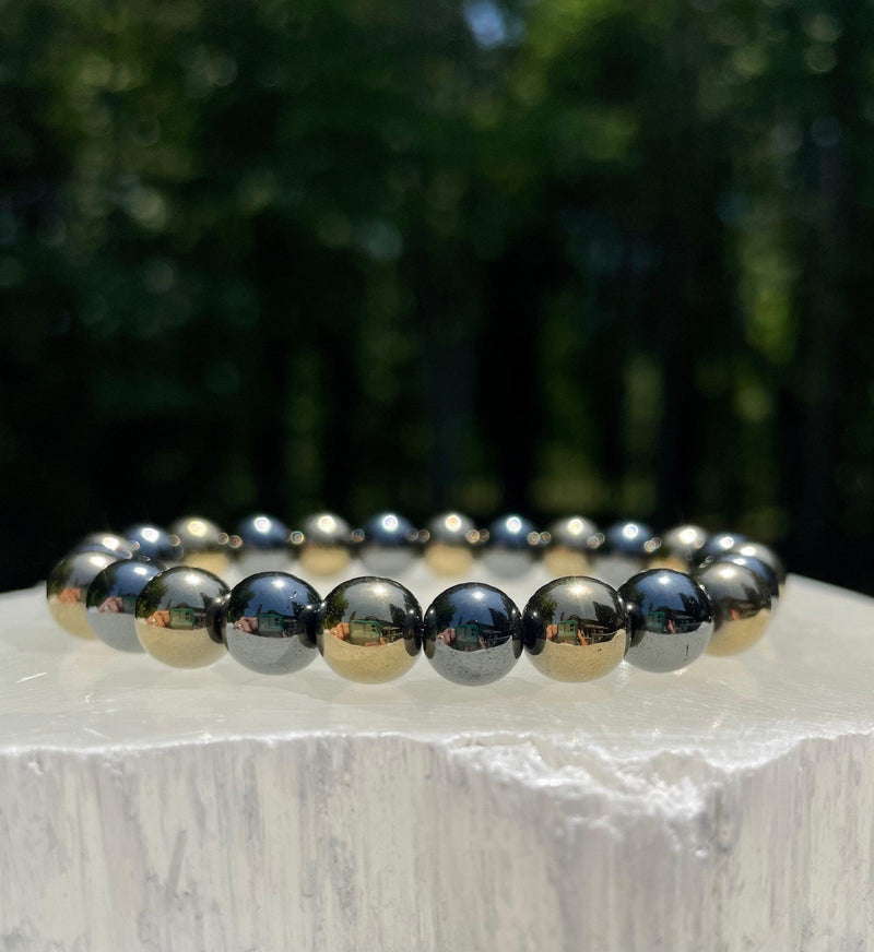 Pyrite and Hematite Bracelet - BrahmatellsStore