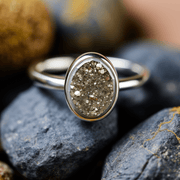 Pyrite Druzy Ring: Confidence & Prosperity Symbol | Brahmatells - BrahmatellsStore