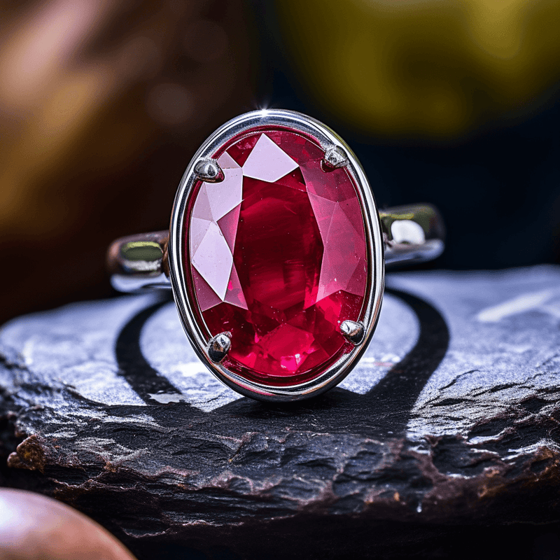 Radiant Wine-Red Ruby Manak Ring - Embrace the Sun's Power | Brahmatells - BrahmatellsStore