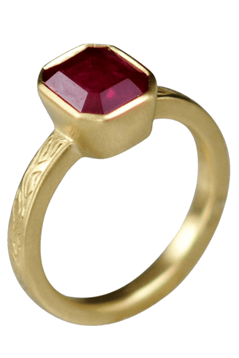 Radiant Wine-Red Ruby Manak Ring - Embrace the Sun's Power | Brahmatells - BrahmatellsStore