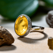 Radiant Yellow Sapphire Round Ring - Jupiter's Blessing | Brahmatells - BrahmatellsStore