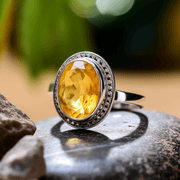 Radiant Yellow Sapphire Round Ring - Jupiter's Blessing | Brahmatells - BrahmatellsStore