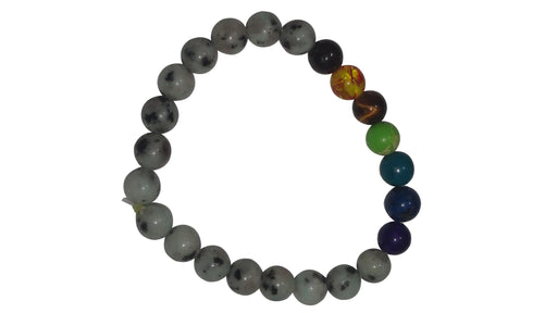 Rainbow Moonstone Bracelet with 7 Chakra - BrahmatellsStore