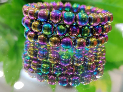 Rainbow Titanium Quartz Stone Bracelet 8 MM Healing Crystal - BrahmatellsStore