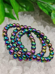Rainbow Titanium Quartz Stone Bracelet 8 MM Healing Crystal - BrahmatellsStore