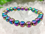 Rainbow Titanium Quartz Stone Bracelet 8 MM Healing Crystal - BrahmatellsStore
