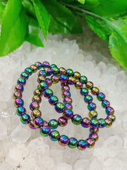 Rainbow Titanium Quartz Stone Bracelet 8 MM Healing Crystal - BrahmatellsStore