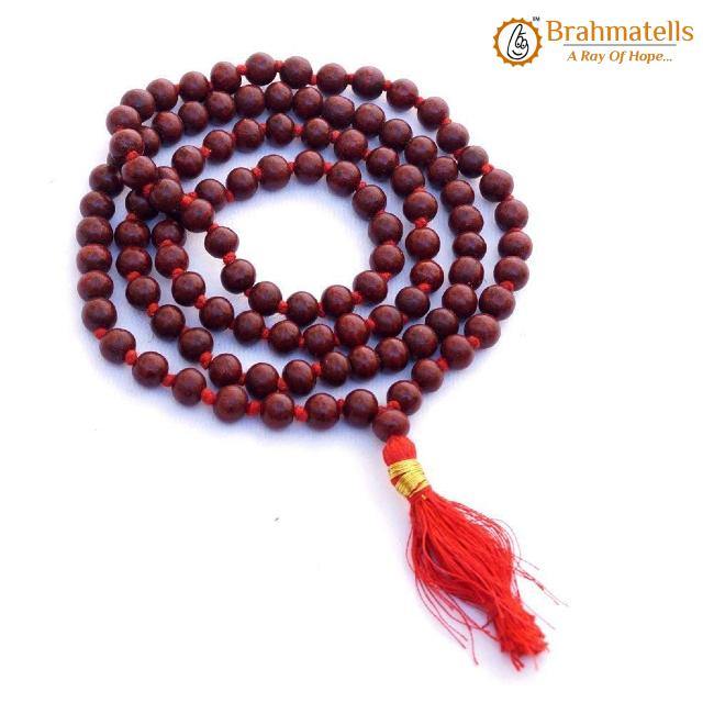 Red Chandan Japa Mala for Spiritual Upliftment | Brahmatells - BrahmatellsStore