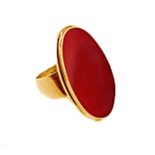 Red Coral Gold Ring | Brahmatells - BrahmatellsStore