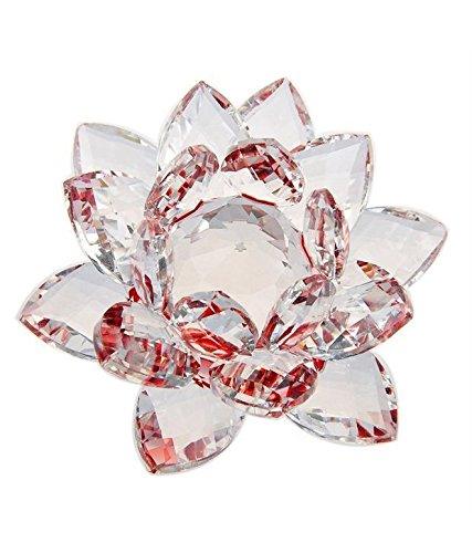 Red Feng Shui Crystal Lotus | Brahmatells - BrahmatellsStore