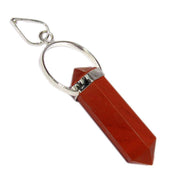Red Jasper Double Point Pencil Pendant 2 Inch - BrahmatellsStore