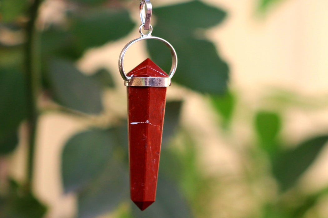 Red Jasper Double-Sided Pendant for Emotional Balance | Brahmatells - BrahmatellsStore