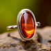 Reddish-Brown Hessonite Gomed Silver Ring - Saturn's Harmony | Brahmatells - BrahmatellsStore