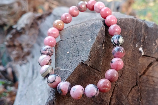 Rhodonite Beads Bracelet | Heart Chakra Healing - BrahmatellsStore