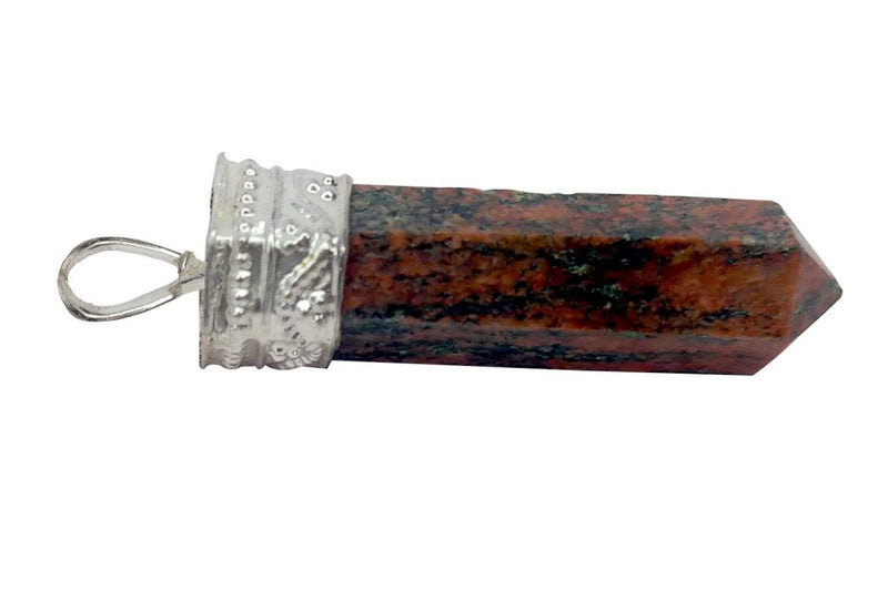 Rhodonite Pencil Pendant - BrahmatellsStore