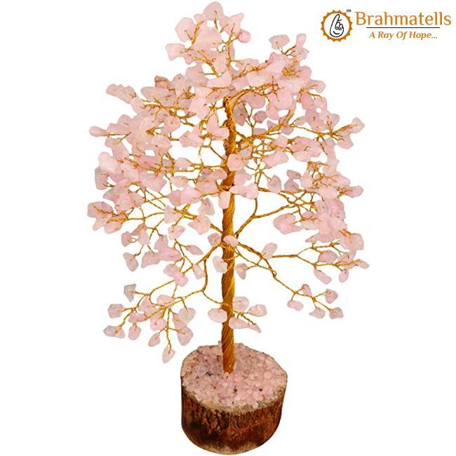 Rose Quart Crystal Wishing Tree - BrahmatellsStore