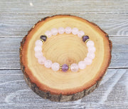 Rose Quartz & Amethyst Love Attraction Bracelet | Brahmatells - BrahmatellsStore