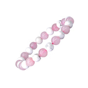 Rose Quartz & Howlite Bracelet | Love, Peace & Emotional Harmony 🌸 - BrahmatellsStore