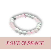 Rose Quartz & Howlite Bracelet | Love, Peace & Emotional Harmony 🌸 - BrahmatellsStore