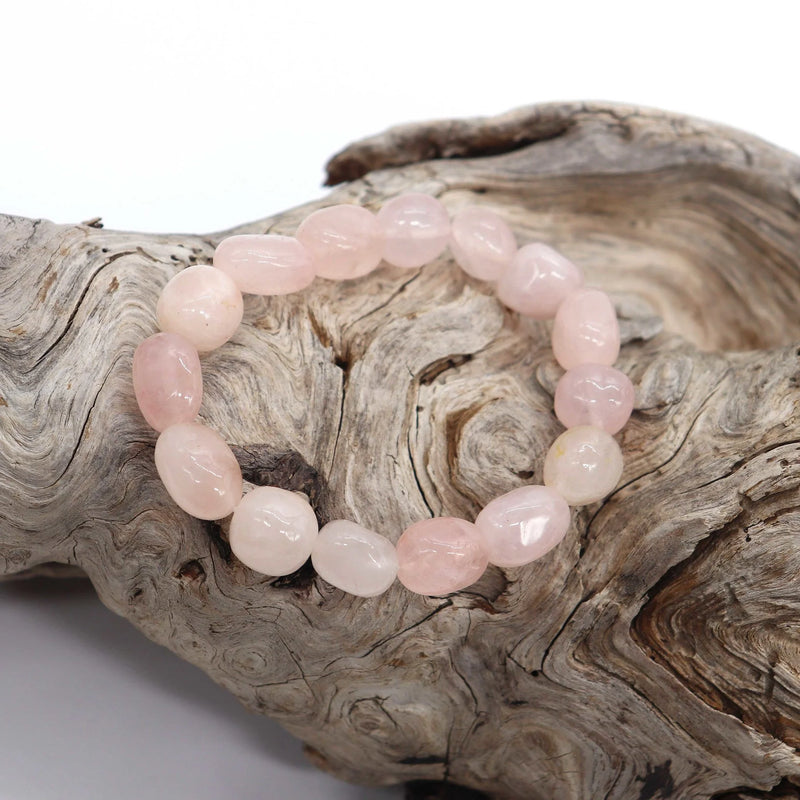 Rose Quartz Tumble Bracelet – Symbol of Love & Harmony