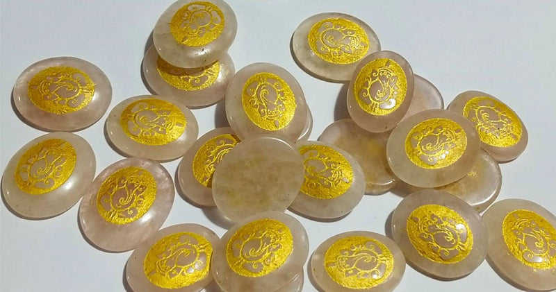 Rose quartz crystal ganesha - BrahmatellsStore