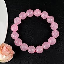 Rose Quartz Diamond Cut Bracelet - 8mm Beads for Reiki Healing - BrahmatellsStore