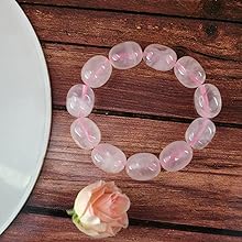 Rose Quartz Diamond Cut Bracelet - 8mm Beads for Reiki Healing - BrahmatellsStore