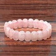 Rose Quartz Diamond Cut Bracelet - 8mm Beads for Reiki Healing - BrahmatellsStore