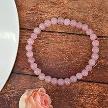 Rose Quartz Diamond Cut Bracelet - 8mm Beads for Reiki Healing - BrahmatellsStore