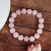 Rose Quartz Diamond Cut Bracelet - 8mm Beads for Reiki Healing - BrahmatellsStore