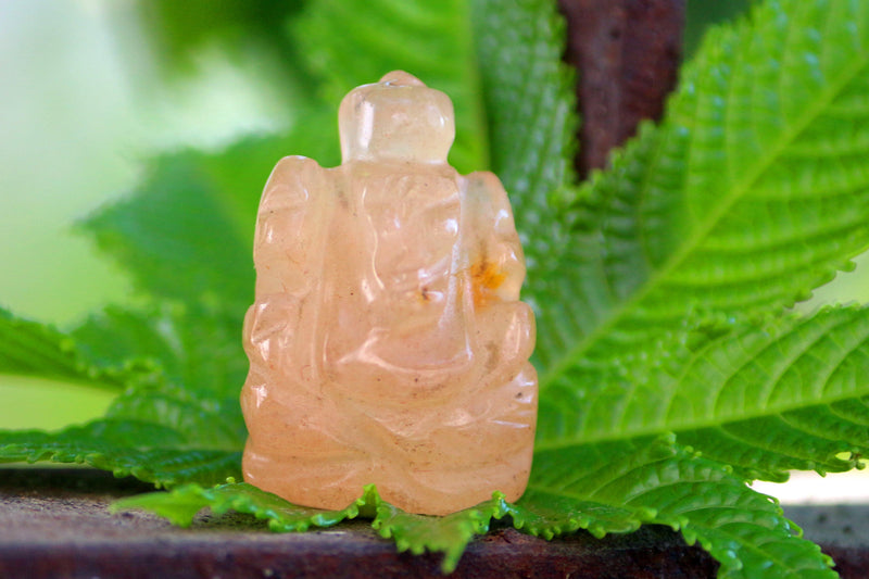Rose Quartz Ganesha Idol for Love & Prosperity | Brahmatells - BrahmatellsStore