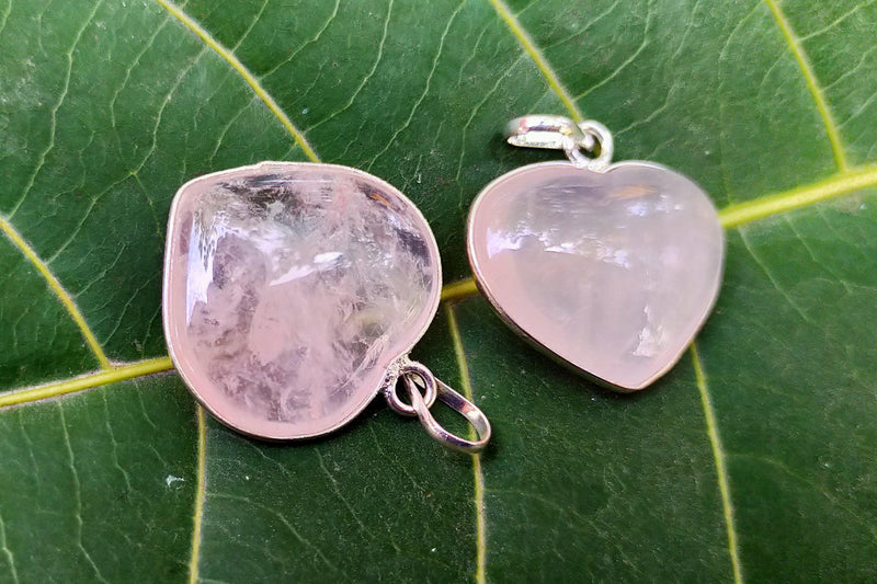 Rose Quartz Heart Pendant - BrahmatellsStore