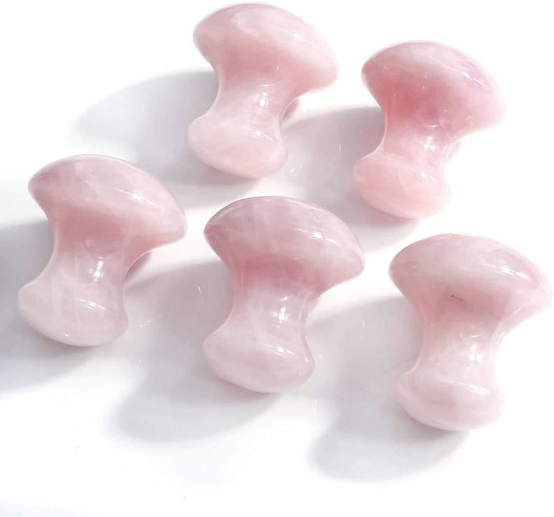 Rose Quartz Mushroom Gua Sha | Brahmatells - BrahmatellsStore