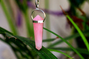 Rose Quartz Pencil Double Side Pendant - BrahmatellsStore