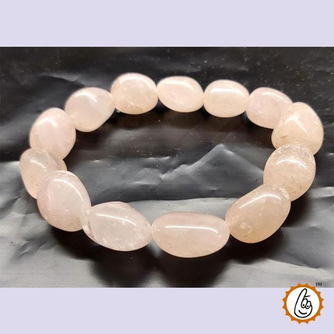 Rose Quartz Tumble Bracelet (Love Bracelet) - BrahmatellsStore