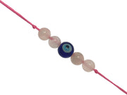 Rose Quartz With Evil Eye Protection - BrahmatellsStore