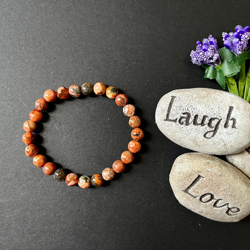 Rosophia Azeztulite Crystal Bracelet | Natural 8MM Rosophia Gemstone | Semi-Precious Stone | Stretch Beaded Bracelet | Crystal Gift - BrahmatellsStore