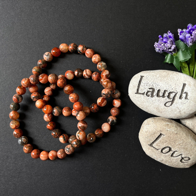 Rosophia Azeztulite Crystal Bracelet | Natural 8MM Rosophia Gemstone | Semi-Precious Stone | Stretch Beaded Bracelet | Crystal Gift - BrahmatellsStore