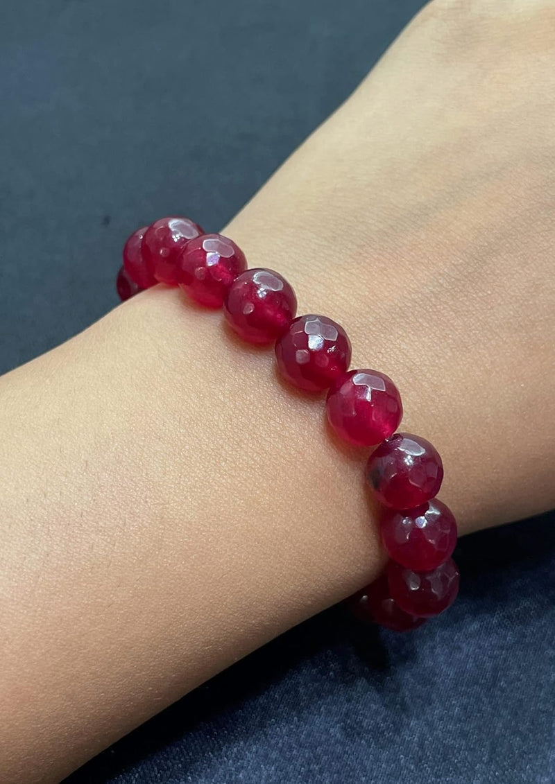 Ruby Jade Gemstone Bracelet | Style & Confidence - BrahmatellsStore