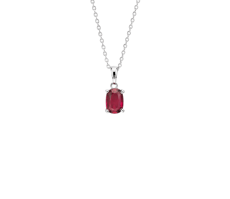 Ruby Manak Oval Cushion Pendant - Radiant Sun Energy | Brahmatells - BrahmatellsStore