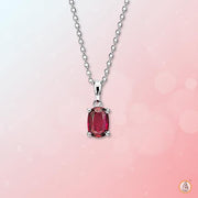 Ruby Manak Oval Cushion Pendant - Radiant Sun Energy | Brahmatells - BrahmatellsStore
