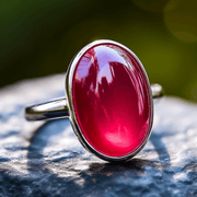 Ruby Manak Oval Light-Red Ring | Brahmatells Astrological Collection - BrahmatellsStore