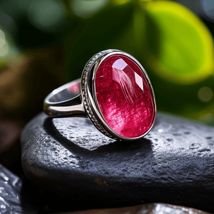 Ruby Manak Oval Natural Ring - Embrace the Sun's Energy | Brahmatells - BrahmatellsStore