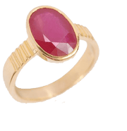 Ruby Manak Oval Natural Ring - Embrace the Sun's Energy | Brahmatells - BrahmatellsStore