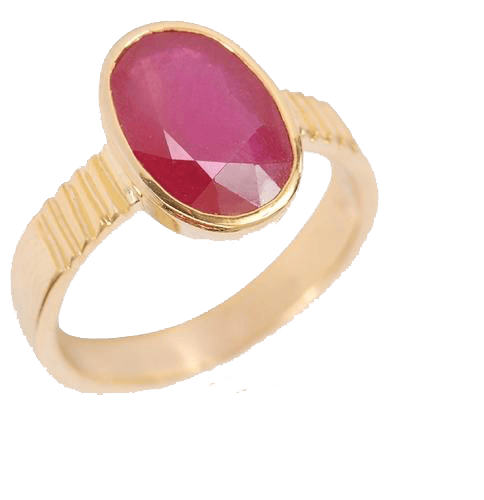 Ruby Manak Oval Natural Ring - Embrace the Sun's Energy | Brahmatells - BrahmatellsStore