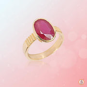 Ruby Manak Oval Natural Ring - Embrace the Sun's Energy | Brahmatells - BrahmatellsStore