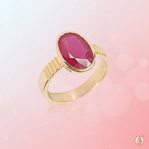 Ruby Manak Oval Natural Ring - Embrace the Sun's Energy | Brahmatells - BrahmatellsStore