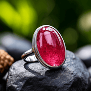 Ruby Manak Oval Natural Ring - Embrace the Sun's Energy | Brahmatells - BrahmatellsStore