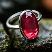 Ruby Manak Oval Natural Ring - Embrace the Sun's Energy | Brahmatells - BrahmatellsStore